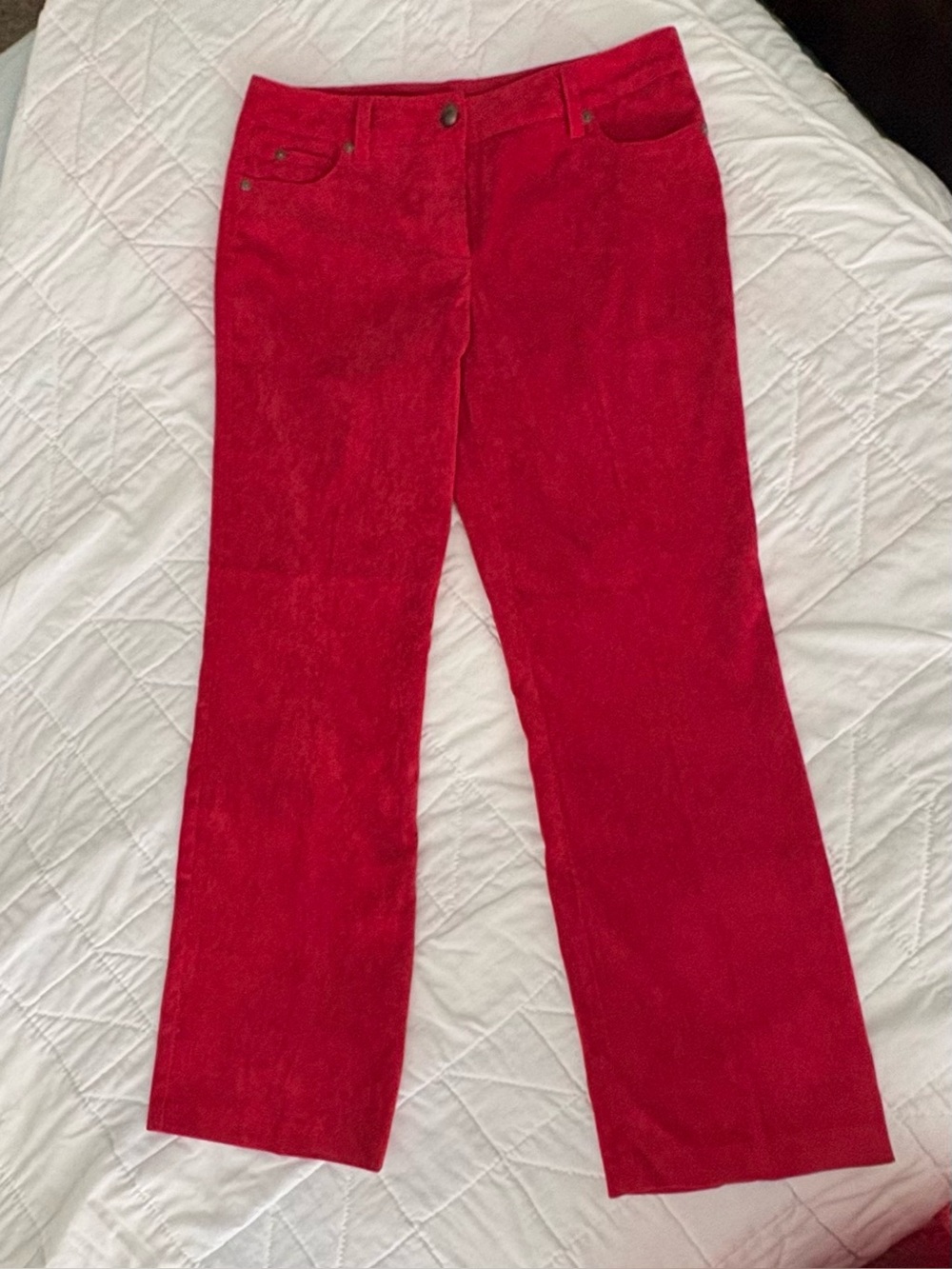 New Directions Red Women’s Corduroy Pants